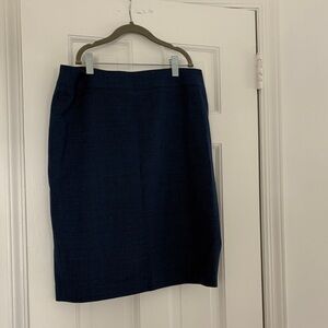Elegant Cobalt Blue Women's Pencil Skirt